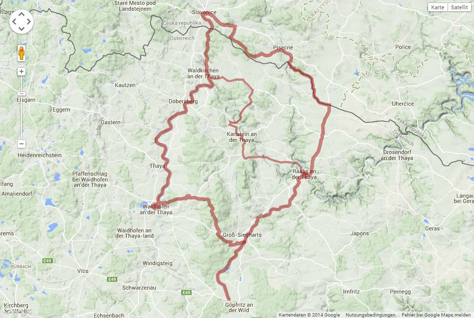 Thayarunde Streckenverlauf